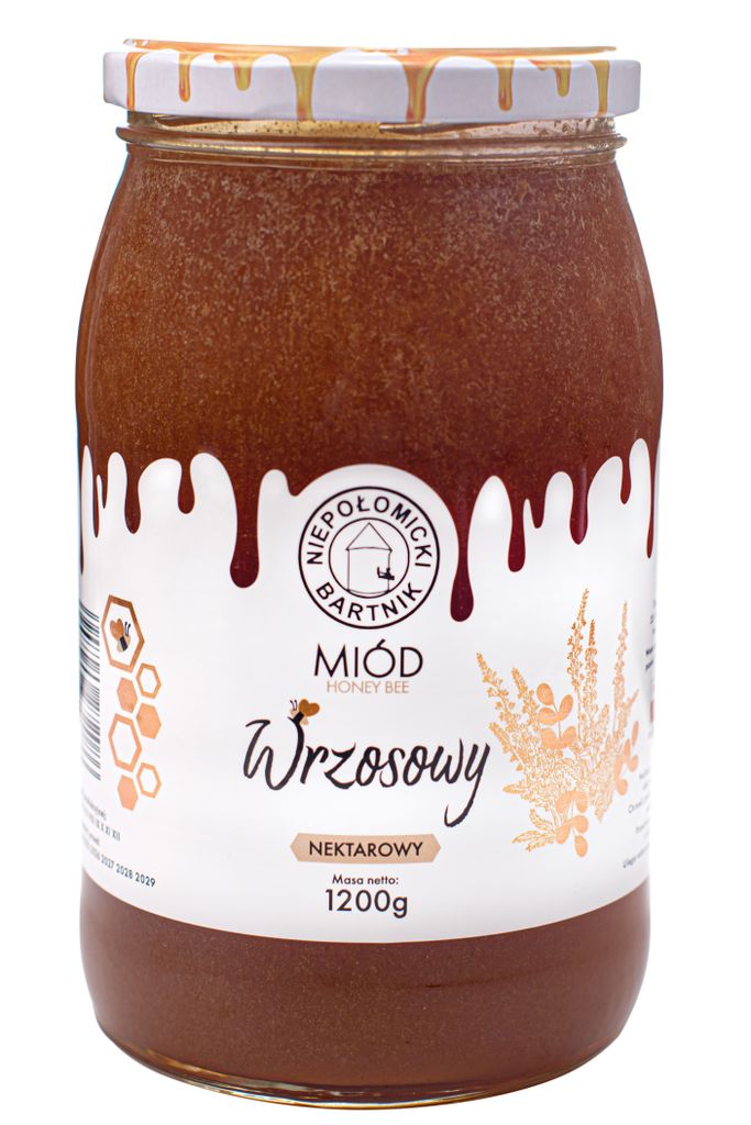Heidehonig 1200g Roh und Frisch Großes Glas Honig direkt Produktbild 