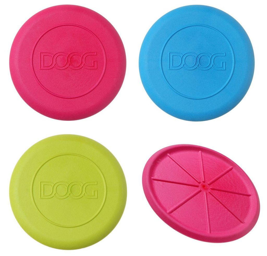 DOOG Fetch-A-Disc Hunde Flyer Frisbee Ø 19cm - 150g, Farbe:gelb