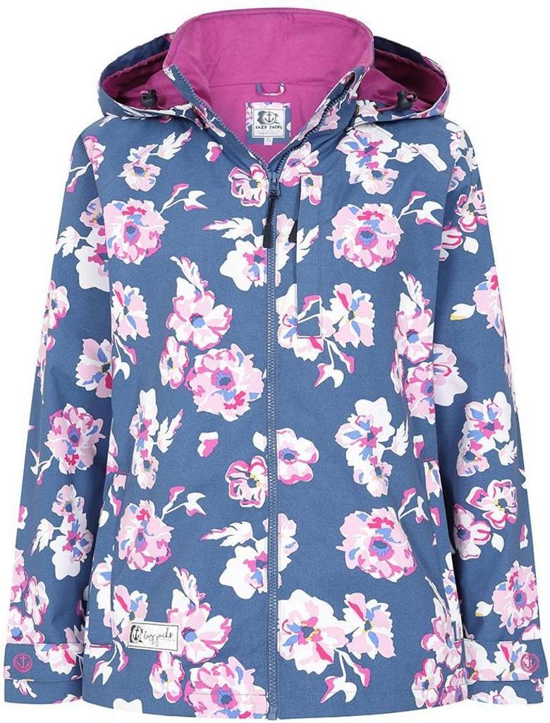 Lazy Jacks - Jacke, wasserfest für Damen LJ127 (L) (Blau/Pink/Weiß)