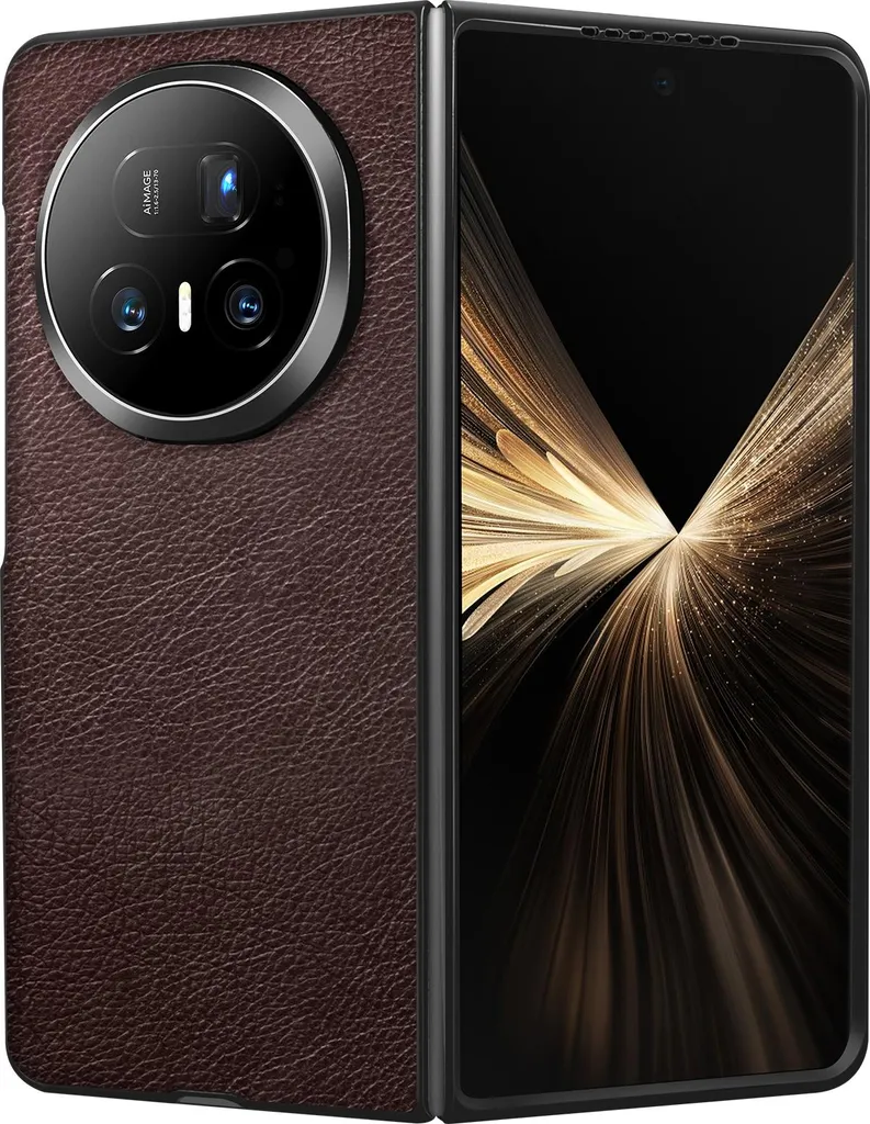 Cover Honor Magic V5 Avizar in Pelle Marrone Scuro - Protezione Premium