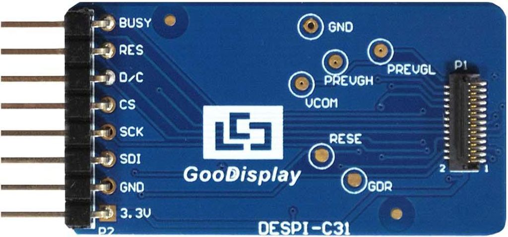 GooDisplay 3.1inch E-Paper HAT Adapter Board DESPI-C31