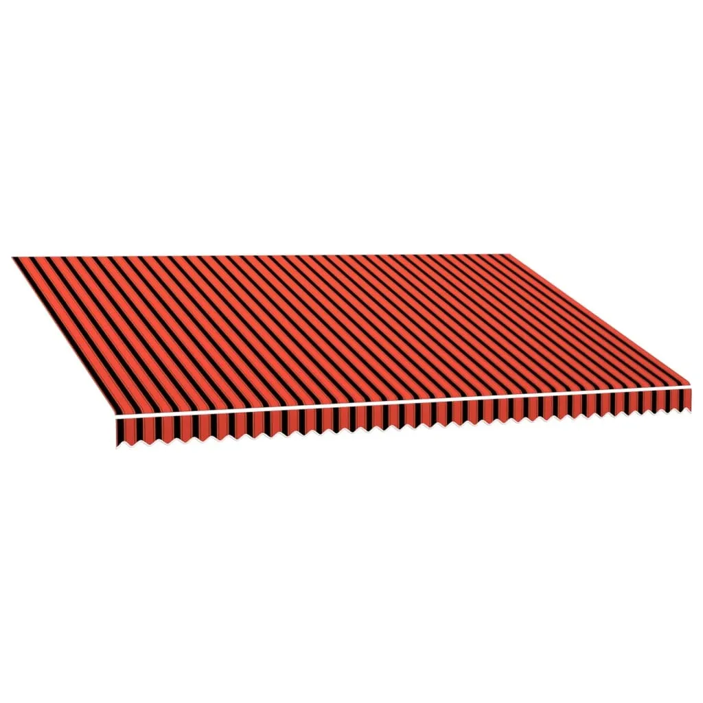 vidaXL Telo per tenda da sole arancione e marrone 500x300 cm