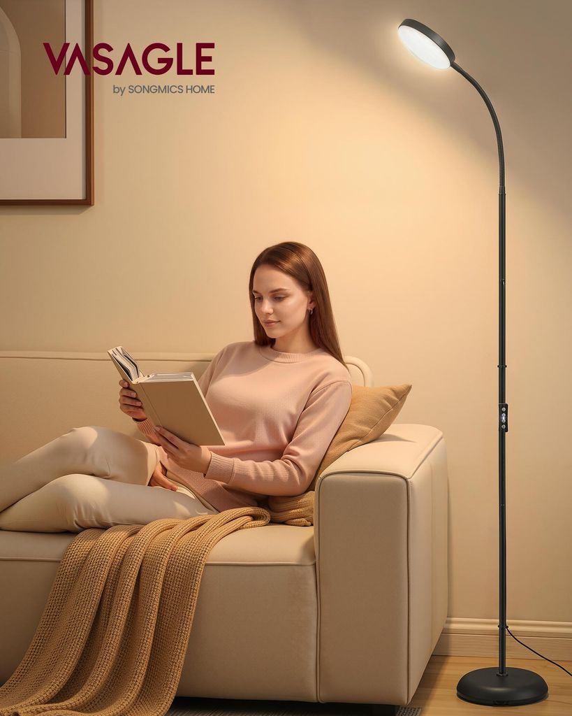 VASAGLE Stehlampe LED Dimmbar Leselampe 360° Drehbar für Produktbild 
