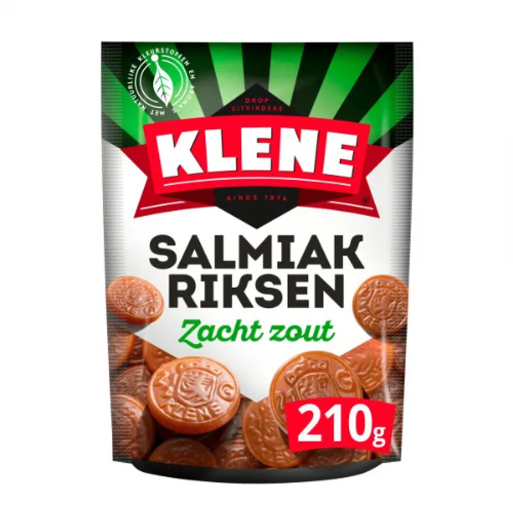 Klene Salmiakriksen Zak - 8 x 210 gram Produktbild 