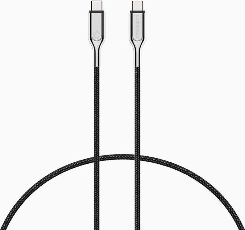 Câble USB-C 1m Cygnett Noir en Acier Inox - Incassable et Flexible