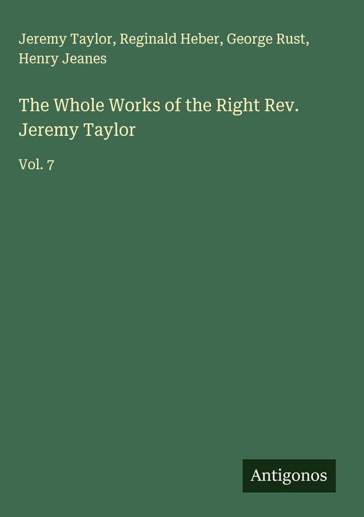 Das Gesamtwerk von Pfarrer Jeremy Taylor