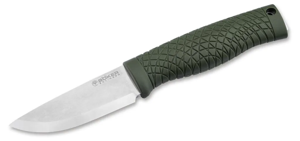 Couteau Outdoor Böker Bronco Mini Vert Scandi pour Bivouac et Randonnée