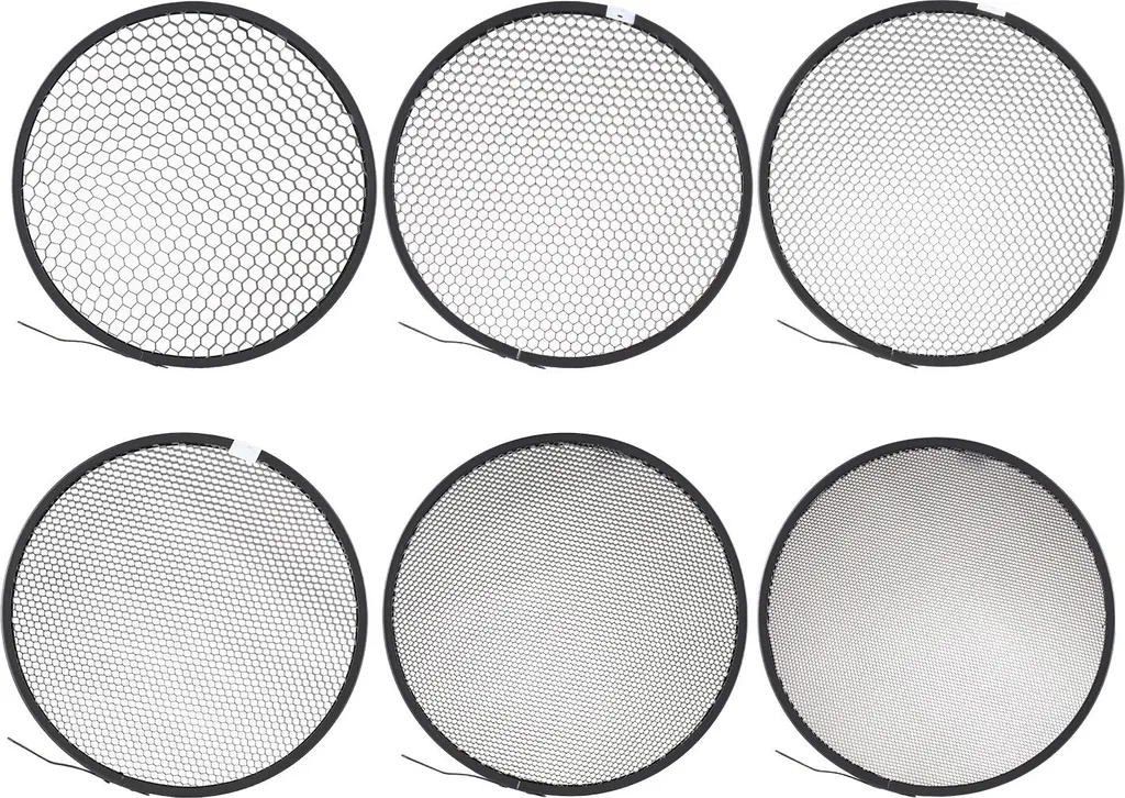 Grilles Nid d'Abeille 10° à 60° en Métal pour Réflecteurs de Studio