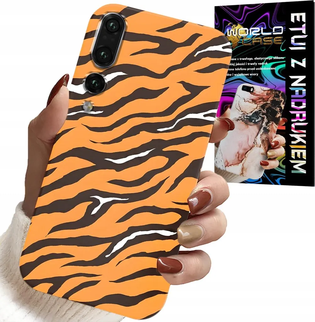 Custodia Huawei P20 Plus Tigrata + Pellicola | Cover Anti-Urto Robusta