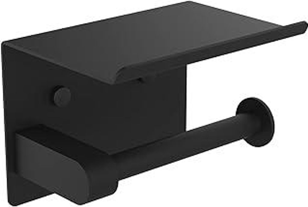 Ibergrif Toilettenpapierhalter mit 2 Montagemethoden, Klopapierhalter ohne Bohren, Klorollenhalter Wandhalterung, Toilettenpapier Halterung mit Abl...
