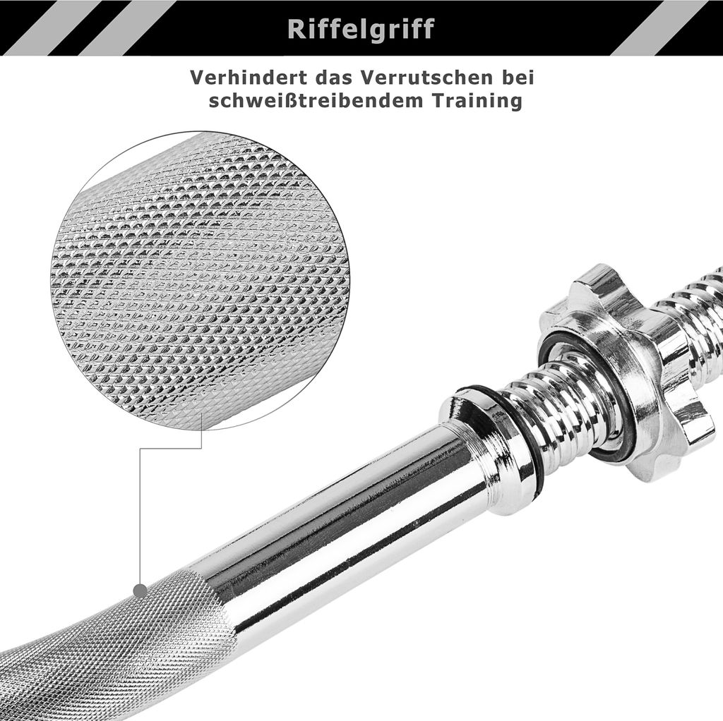 MOVIT Langhantel Set 30kg Hantel Langhantelstange Gewichte Produktbild 6