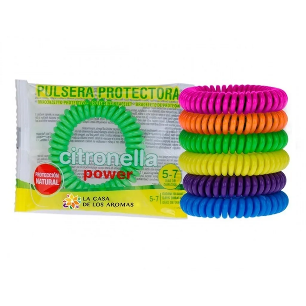 Bracelet anti-insectes citronnelle pour randonnée et camping - 1 unité