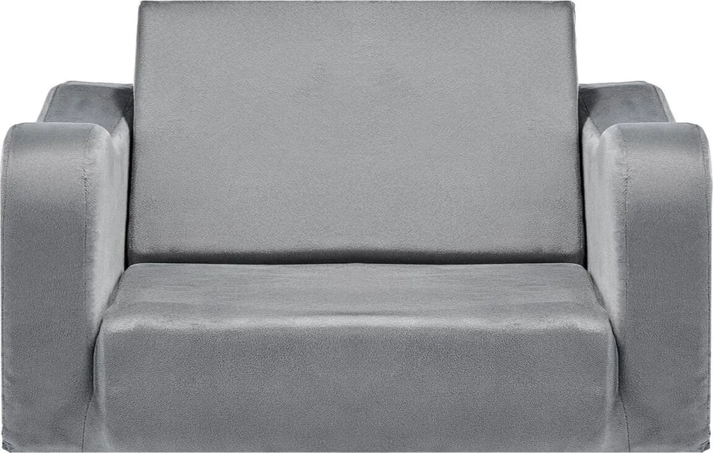 Petit canapé pliable pour coin lecture enfant, Fauteuil convertible Gris