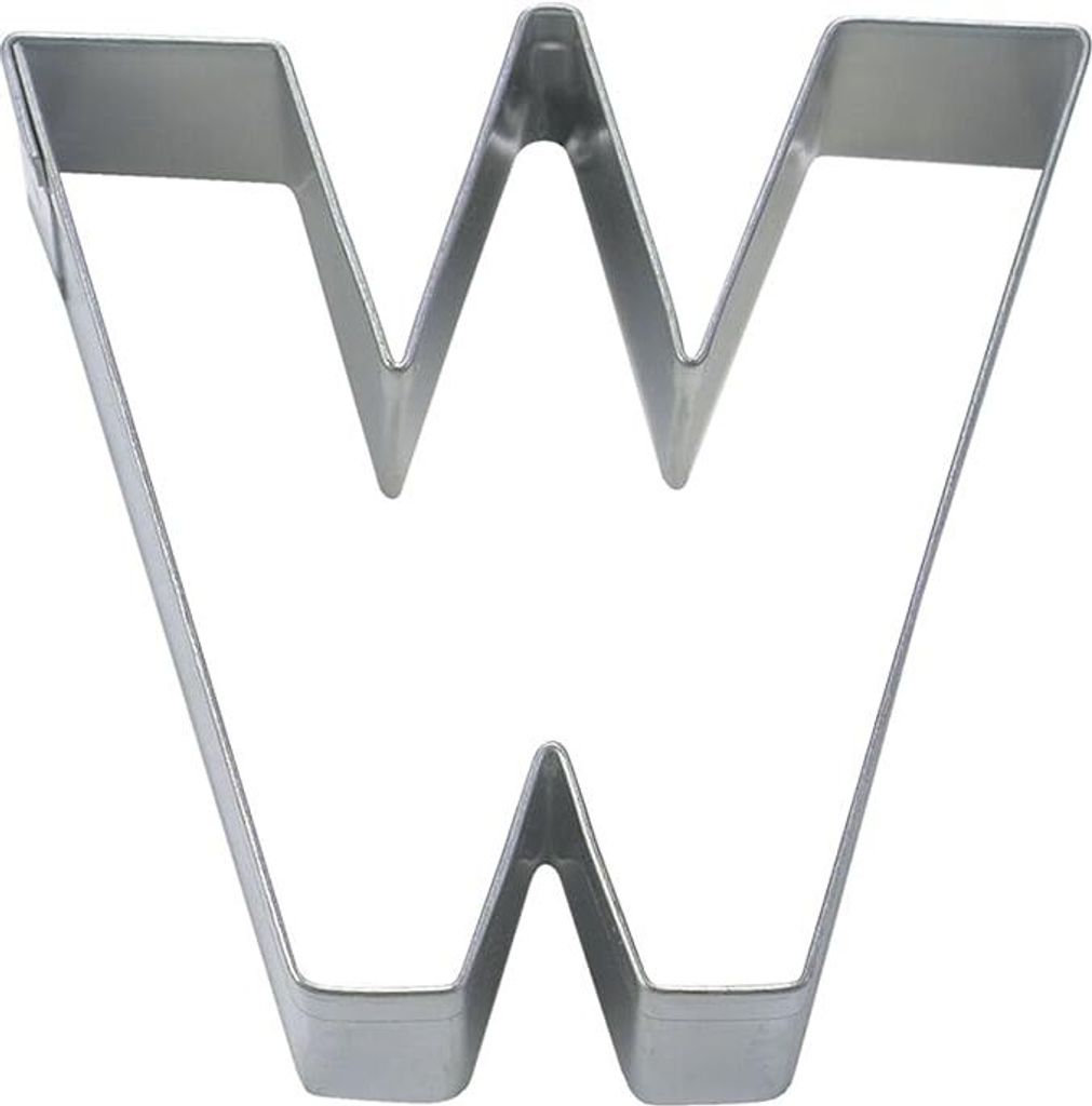 Städter Ausstecher Buchstabe W, Ausstechform, Plätzchenform, Keks, Plätzchen, Edelstahl, 6.5 cm, 112926