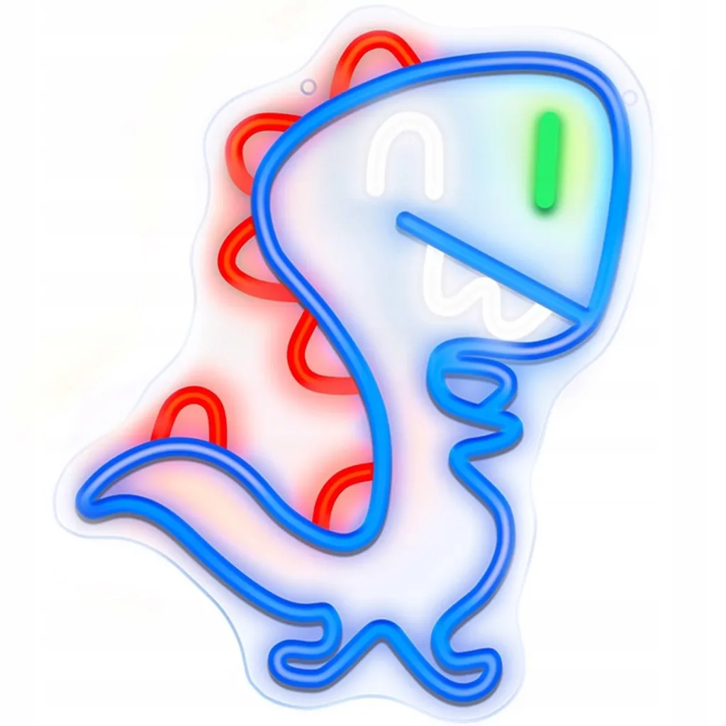 Neon LED Dinosauro Blu Forever - Lampada d'Arredo per Piccoli Esploratori