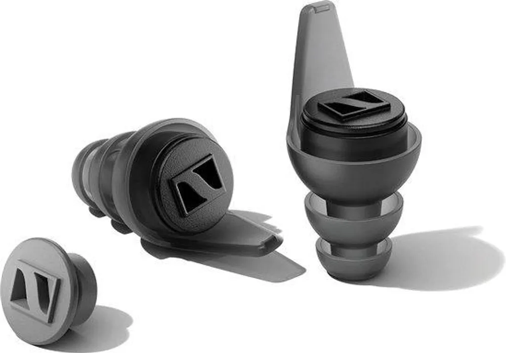 Bouchons d'oreille noirs à double filtration pour une protection sonore