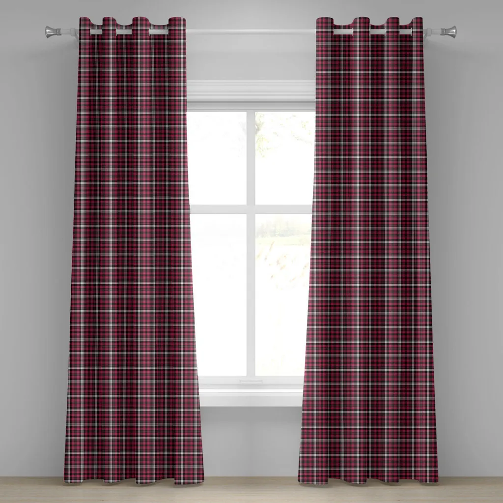 Rideau géométrique à œillets motif ancien en tissu 280 cm x 245 cm