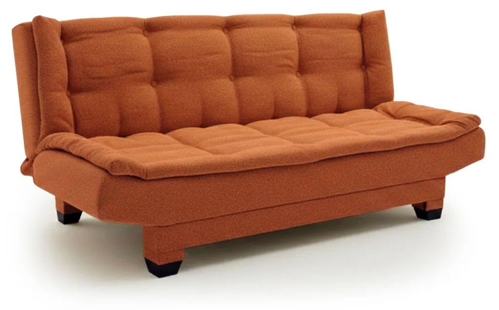 Canapé convertible 3 places gain de place Lefkada Orange Terracotta