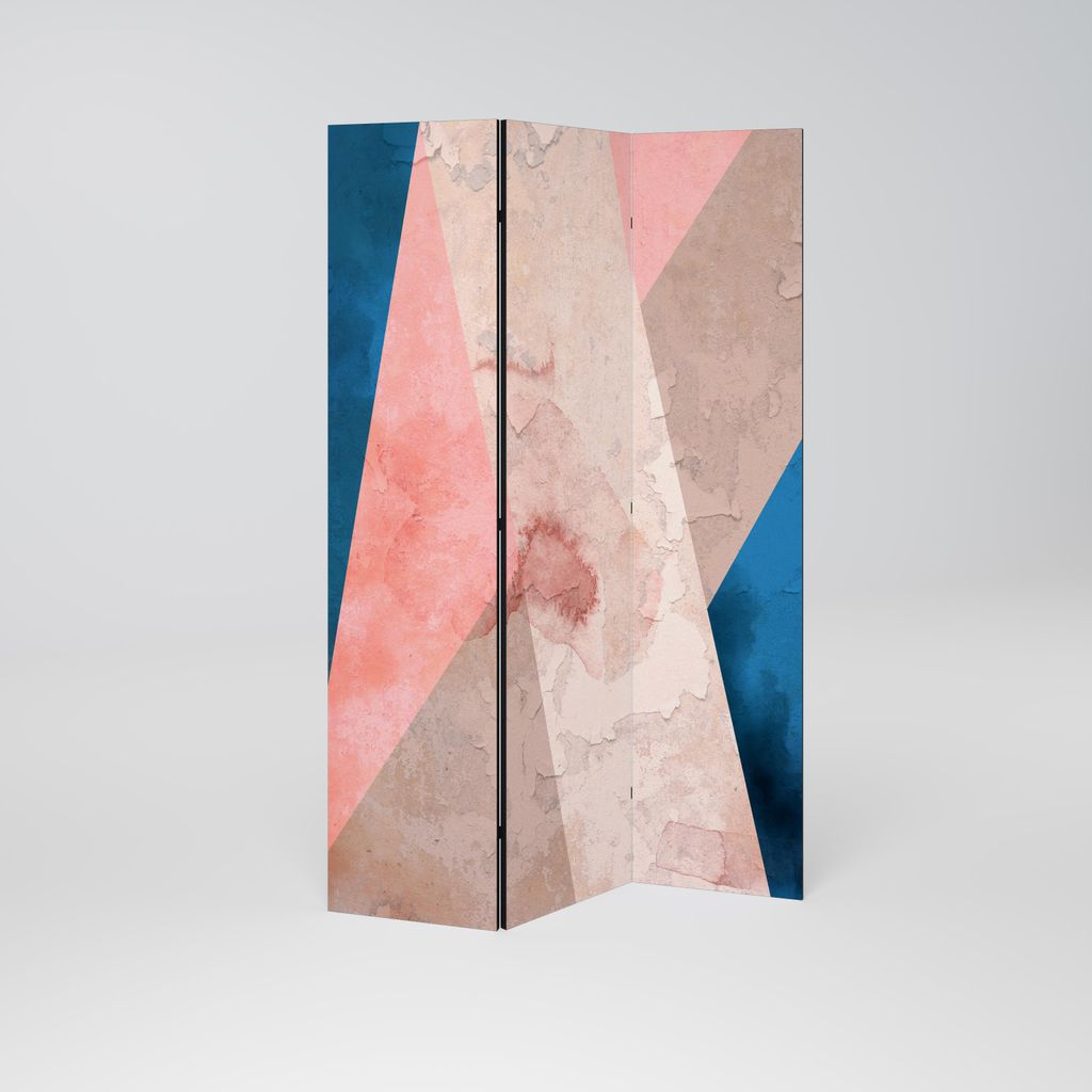 SpaceRebels Paravent Raumteiler - 3-teilig Raumtrenner, Druck 2-Seite - Raumtrenner - Trennwand Wohnung - Room Divider - Spanische Wand Deko Modern...