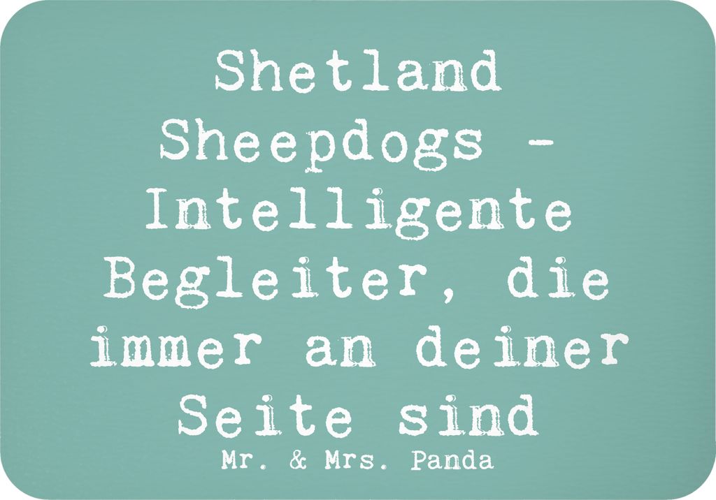 Mr. & Mrs. Panda magnet Spruch Shetland Sheepdog Freund - Meeresbrise - Geschenk, intelligenter Hund, rechteckmagnet, agiler, einfühlsames Wesen, ...
