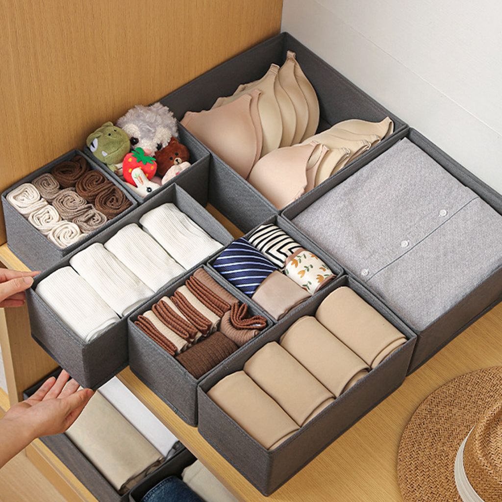 6 Stück Kleidung Schubladen Organizer Faltbare Schrank Produktbild 