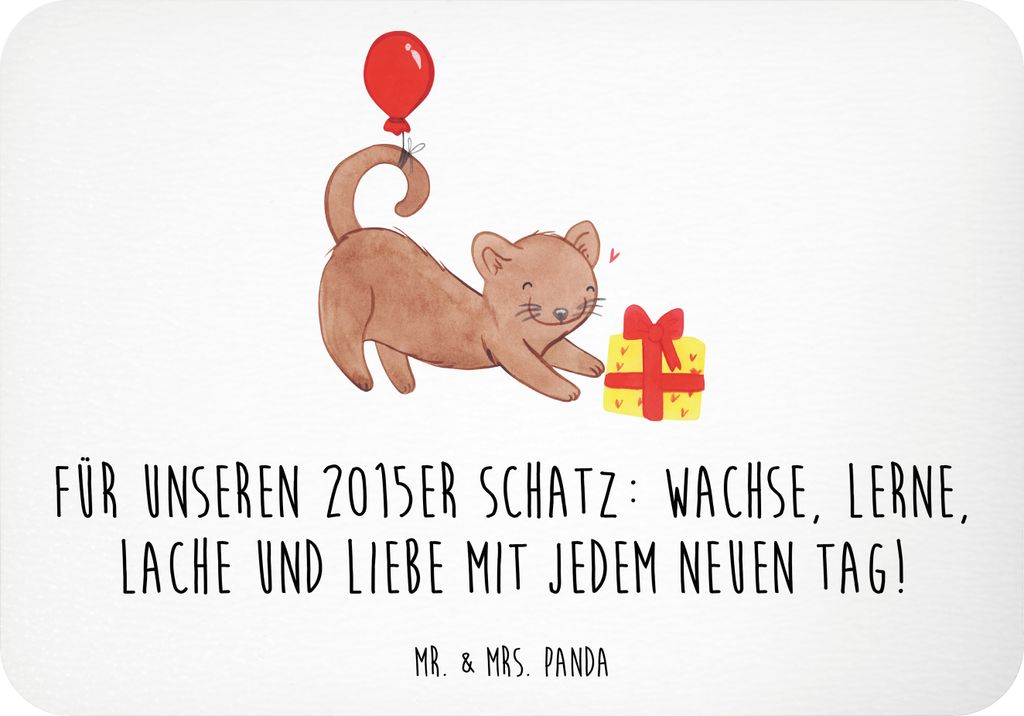 Mr. & Mrs. Panda magnet 2015 Geburtstag - Weiß - Geschenk, whiteboardmagnet, Notizhalter, Happy Birthday, zettelhalter, Kühlschrankmagnet, Lebens...