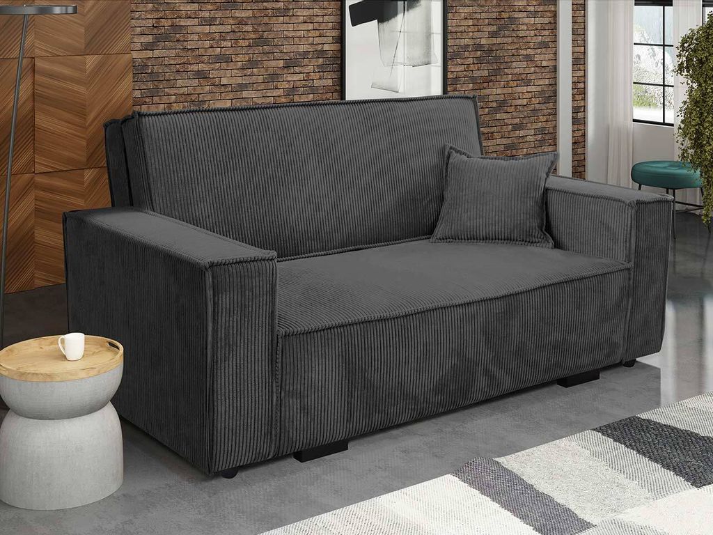 MIRJAN24 Schlafsofa Viva Star III, 3 Sitzer Polstersofa inkl. Kissen, mit Bettkasten und Schlaffunktion, Stilvoll Couch (Farbe: Poso 22)
