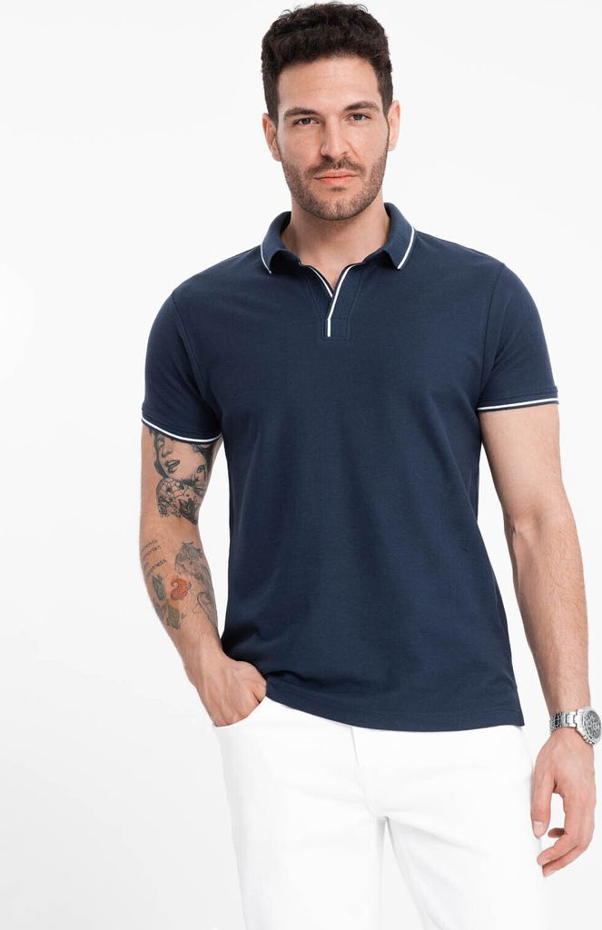 Ombre Clothing Herren-T-Shirt mit Kragen Titannula gewohnheiten S