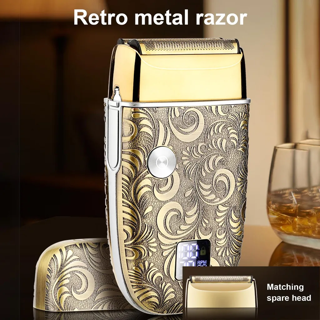 Rasoir électrique étanche Wet & Dry avec grille de coupe de précision USB