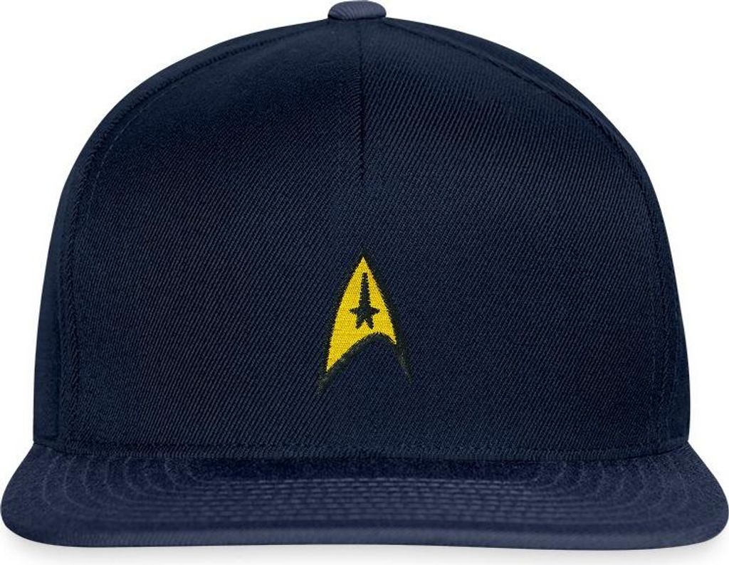 Spreadshirt Star Trek The Original Series Besatzung Logo Stick Snapback Cap, One size, Navy/Navy