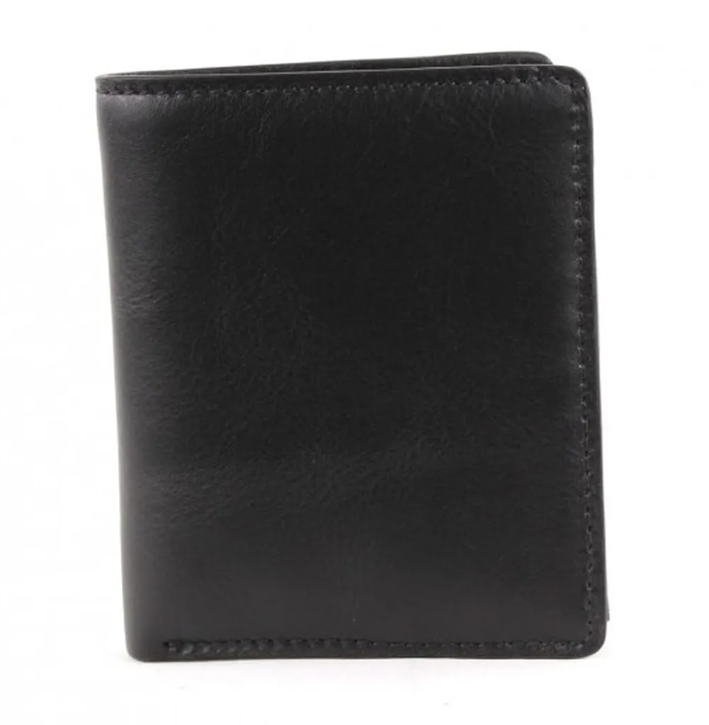 Petit porte-monnaie en cuir noir Toscana PICARD pour homme et femme