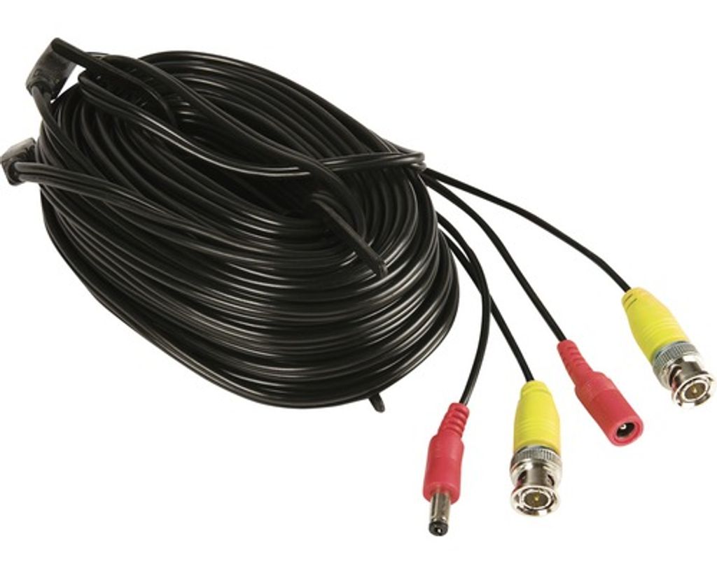 Yale - Stromversorgungs-/Videoverlängerungskabel - BNC, power DC jack männlich zu BNC, power DC jack - 30 m