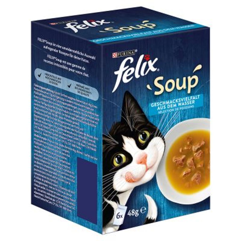 Felix Soup Fisch Auswahl - Katzenfutter - Kabeljau Produktbild 