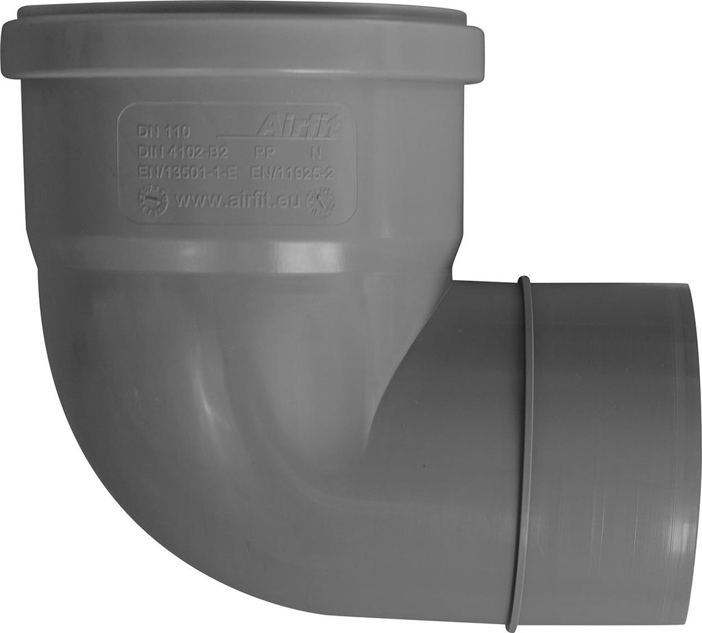 airfit Winkel-Reduzieradap. Muffe DN110Spitzende 90,  87,5 Obrázok produktu 