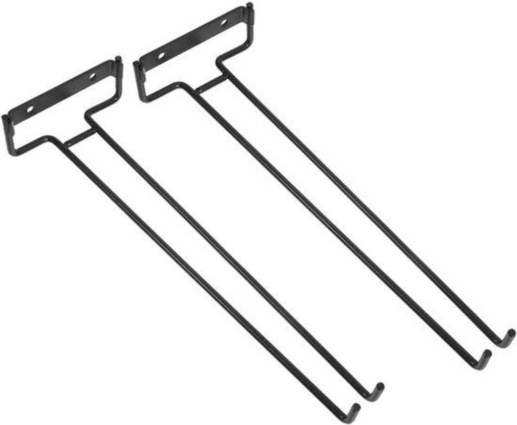 Zweisitziger roter Weinglas-Halter Display-Halter hängender Display-Halter gerichter Glashalter Aufbewahrungsregal Glashalter Glashalter schwarz M...