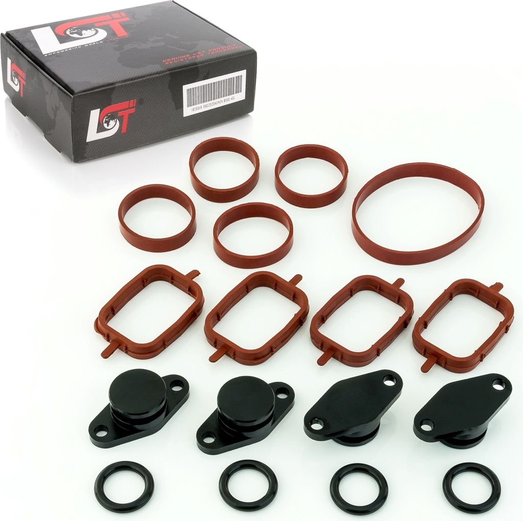 Drallklappen 4x 22mm schwarz Ansaugbrücke O-Ring Dichtung für BMW 1er 3er 5er X3