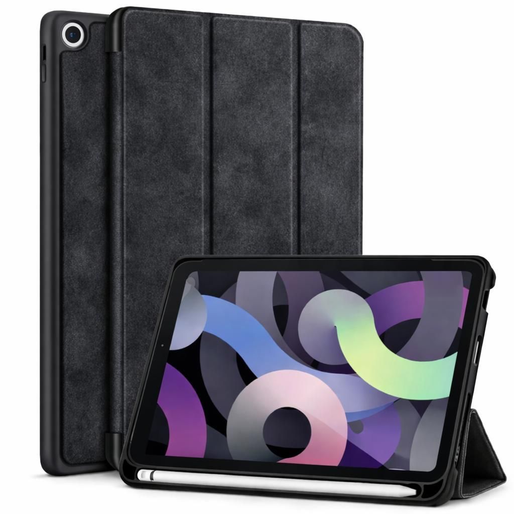 Schutzhülle für Apple iPad 10.2" Zoll 9. 8. 7. Generation (2021/2020/2019) Etui Tasche Case Smart Cover Wake UP Sleep - SCHWARZ MARMOR Stifthalter