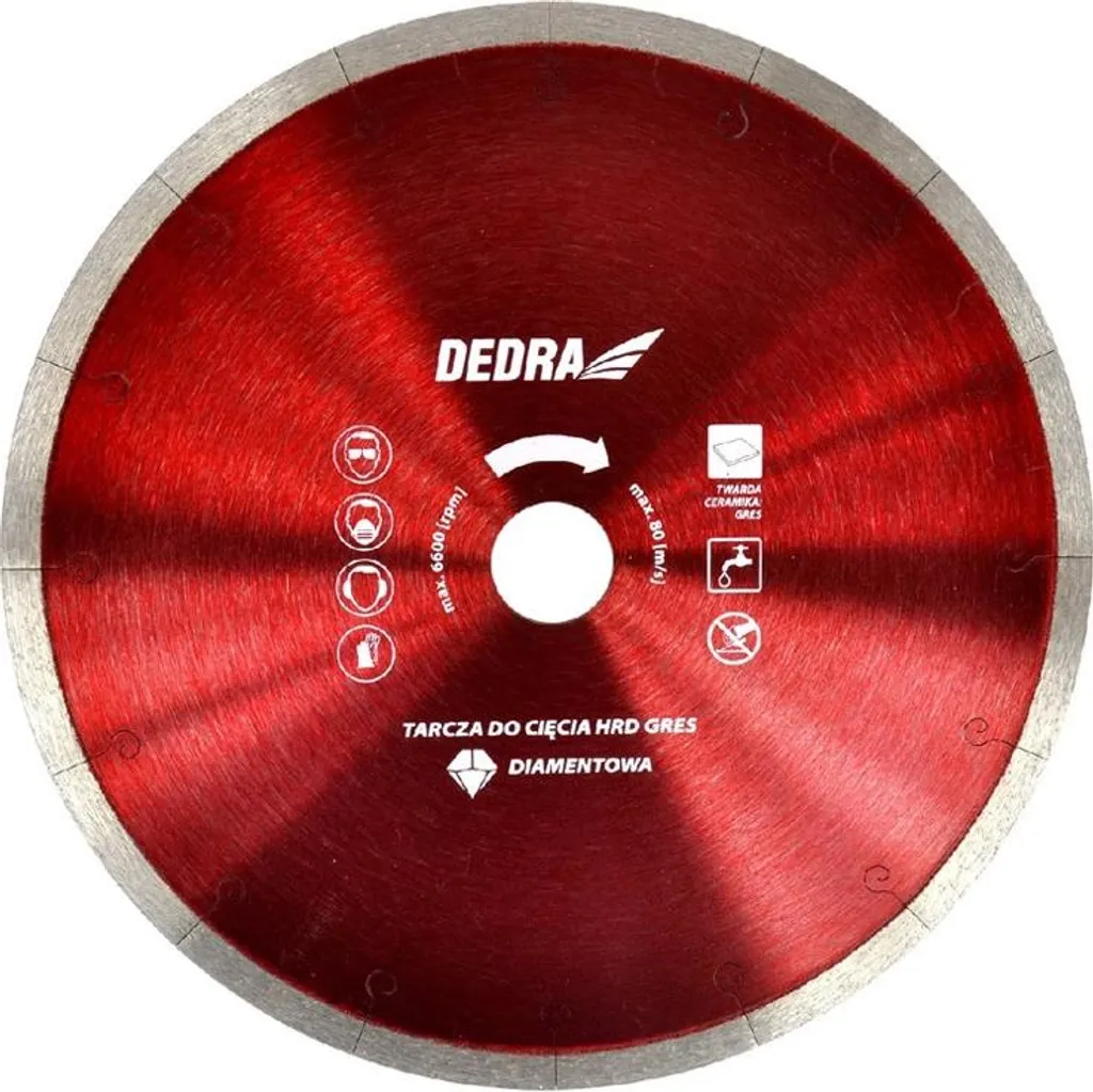 Dedra H1064E Disco Diamantato Sottile 180mm per Gres e Vetro - Qualità