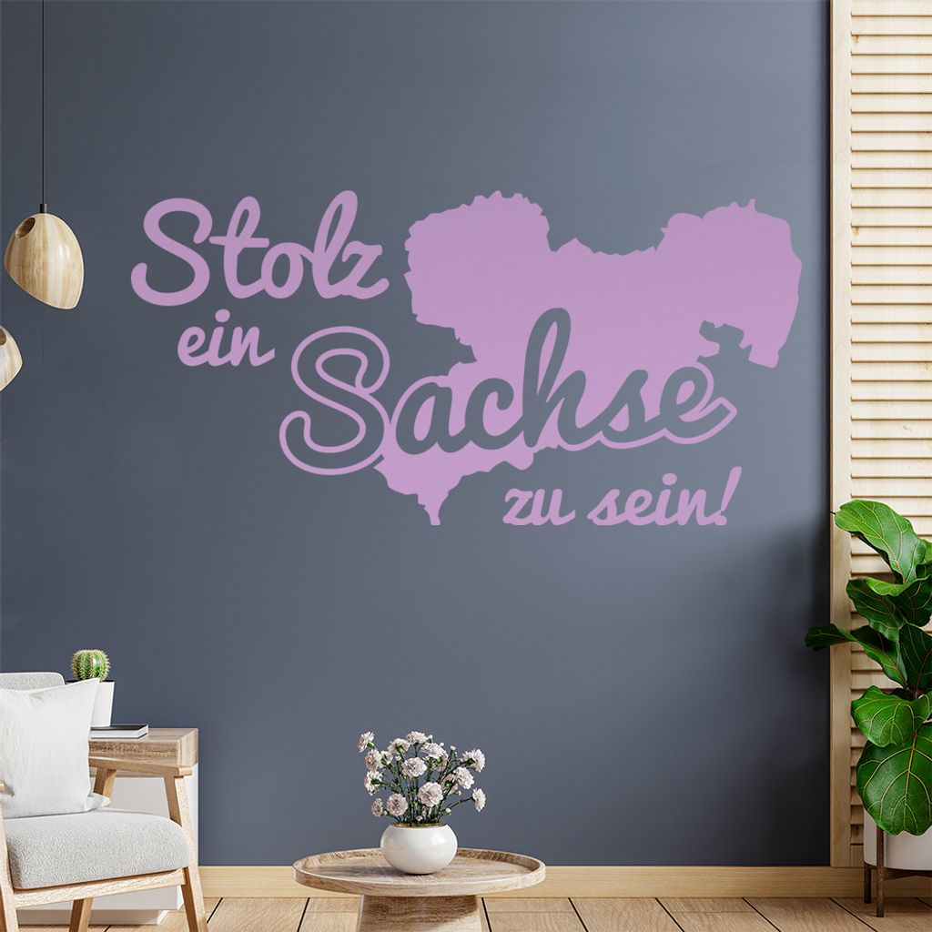 Sachse Sachsen Stolz Wandtattoo Wandaufkleber Wall Sticker - Dekoration, Küche, Wohnzimmer, Schlafzimmer, Badezimmer