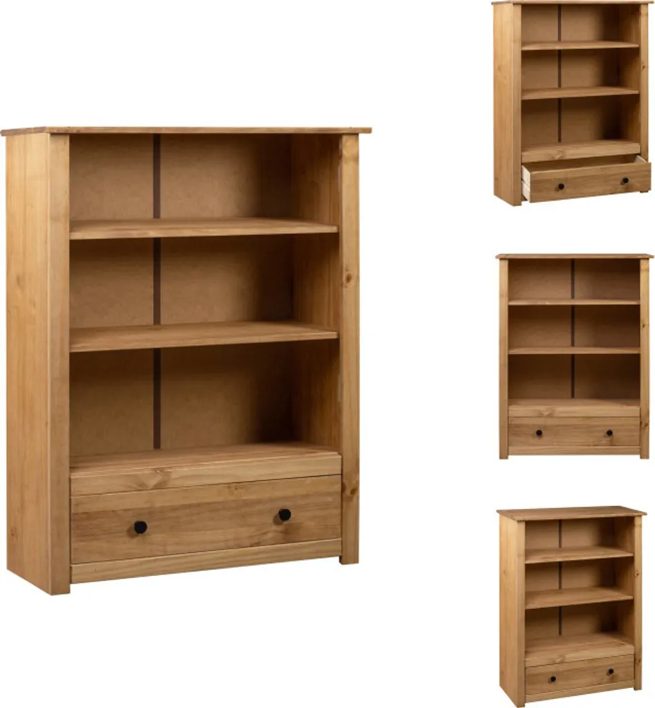 Bibliothèque Solide Pin Massif 80cm - Finissez-en avec le Désordre