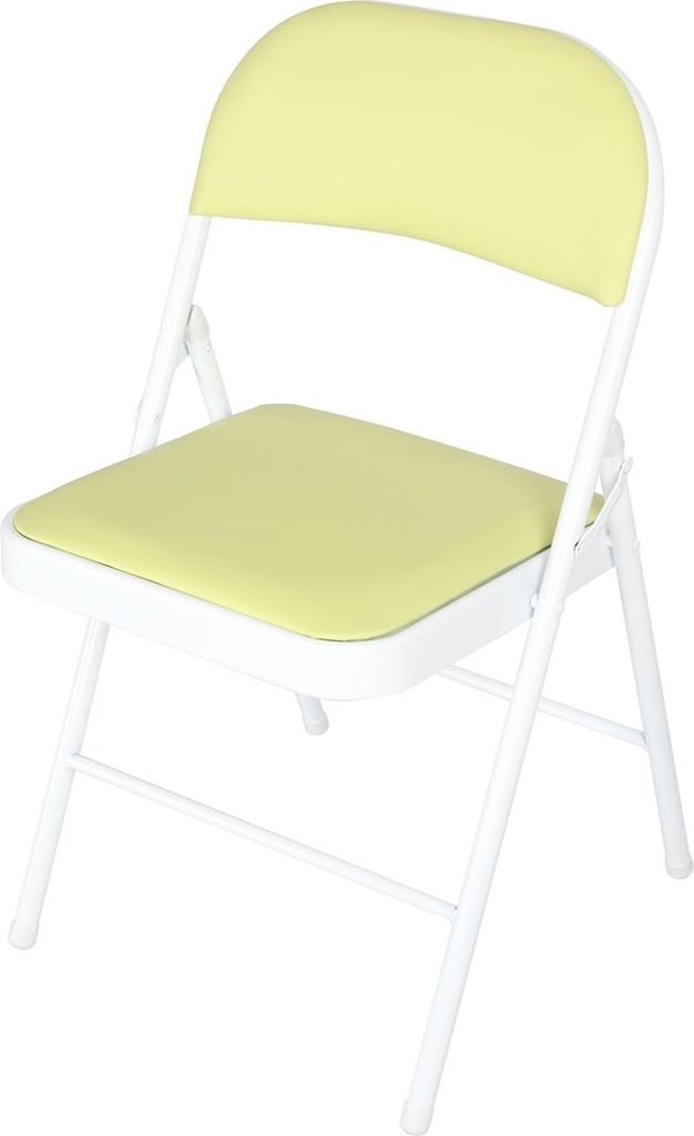 Klappstuhl Wedigo Kunstleder Grün-Weiß