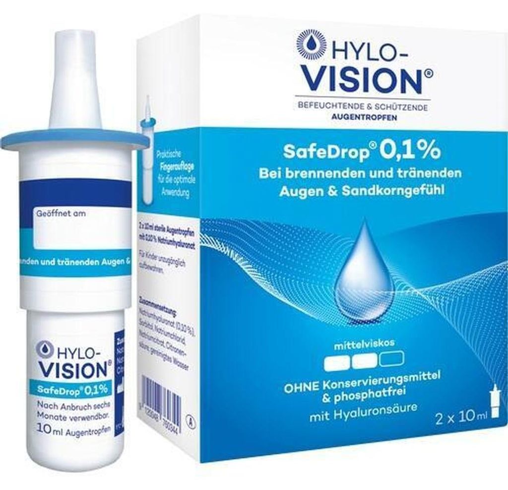 HYLO-VISION SafeDrop 0,1% Augentropfen 2X10ml PZN 05730246 Produktbild 
