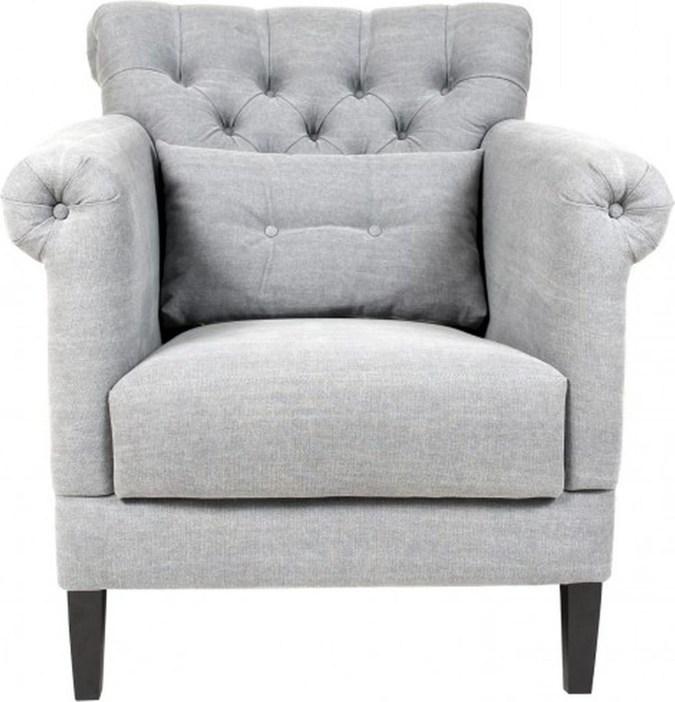 Sessel Club Lounge Designer Stuhl Polster Sofa 1 Sitzer Relax Fernseh Grau Neu