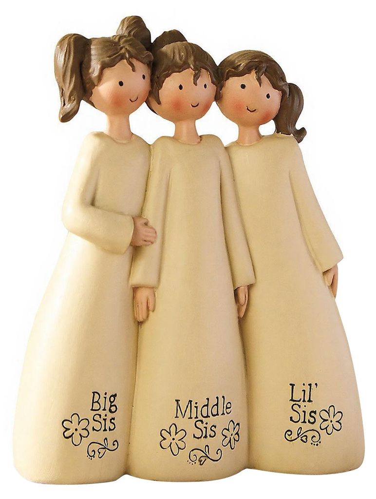 Tischfigur aus Kunstharz, kleines Engelmädchen/Schwesternschafts-/Freundschaftsstatue für Regal, Büro, Schreibtisch, Auto