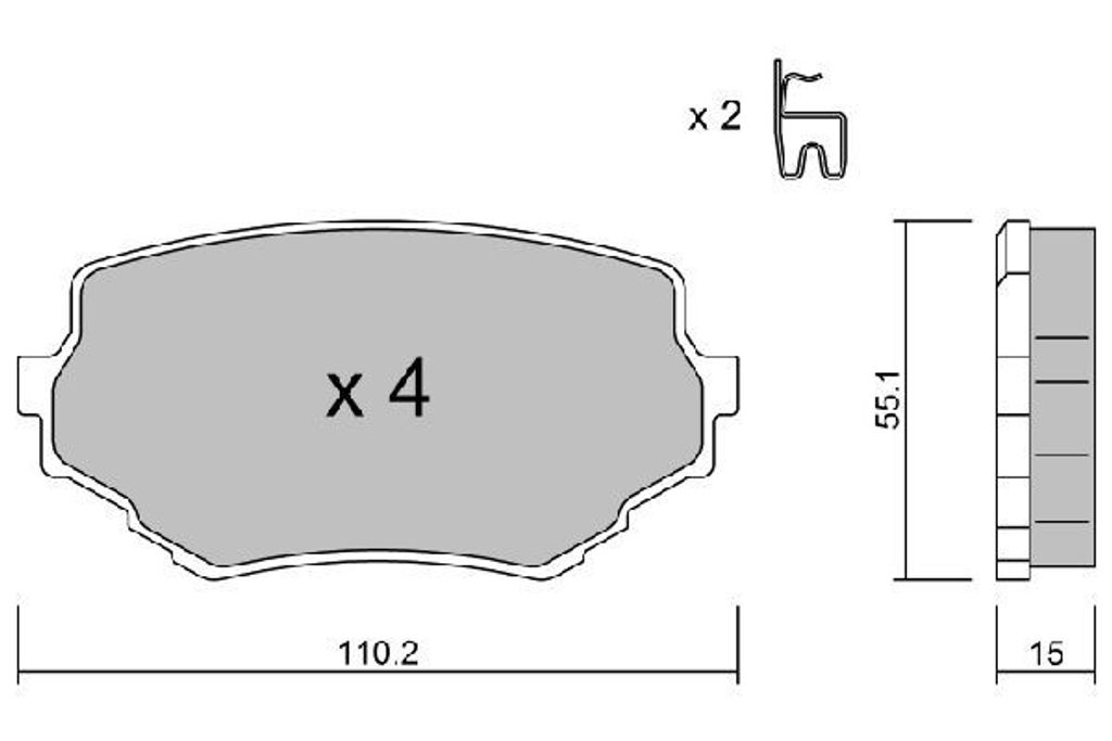 AISIN Bremsbeläge Satz Vorne Bremsklötze für SUZUKI Grand Vitara I SUV (FT, HT) BPSZ-1902
