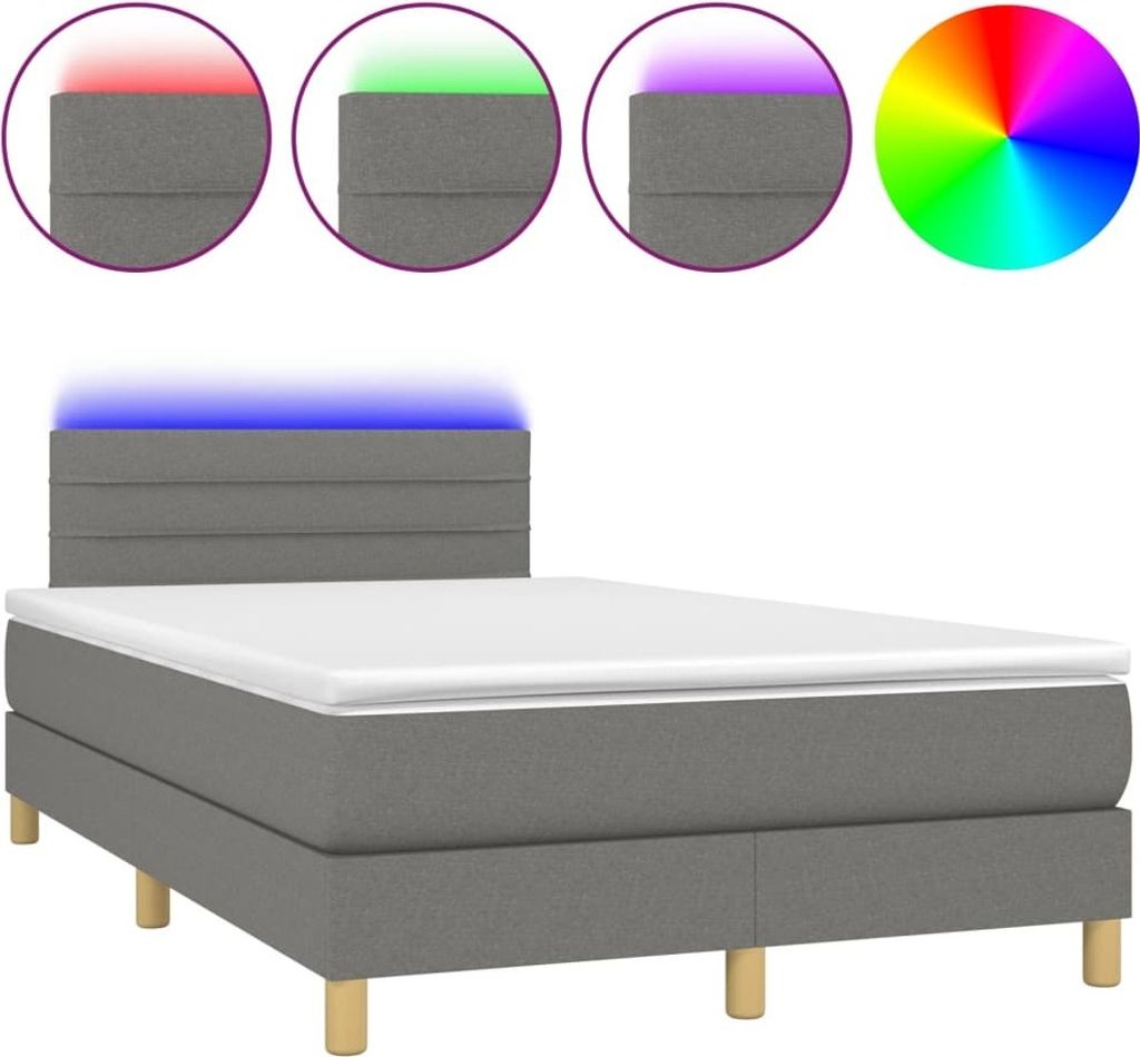 vidaXL Postel Boxspring s matrací a LED | Kaufland.cz
