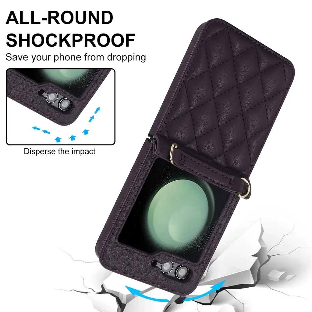 Custodia Protettiva Samsung Z Flip 7 FE / Flip 6 5G Texture Rombo - 5