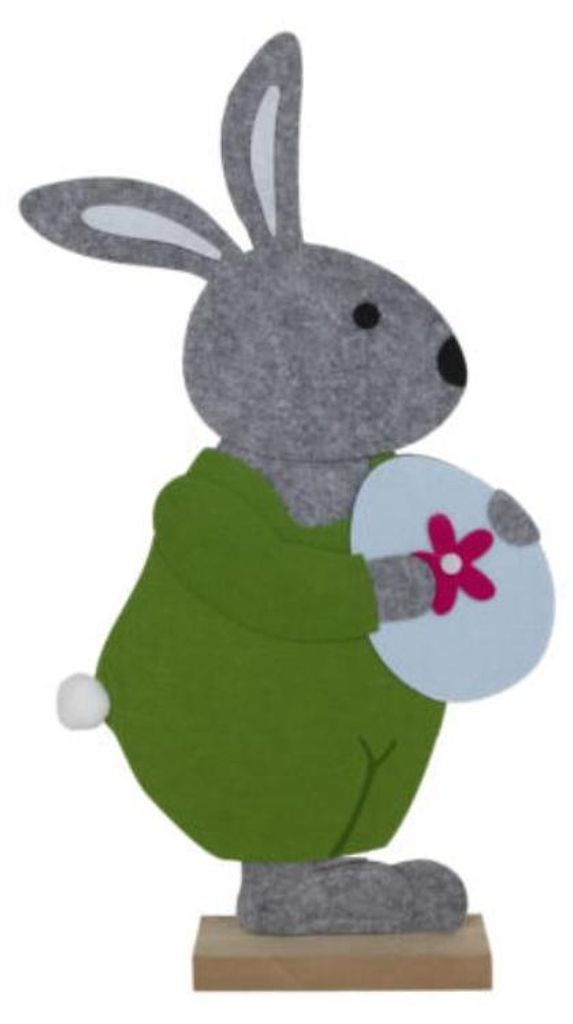 Svenska Living Fensterdeko Filz Osterhase mit Ei 51cm