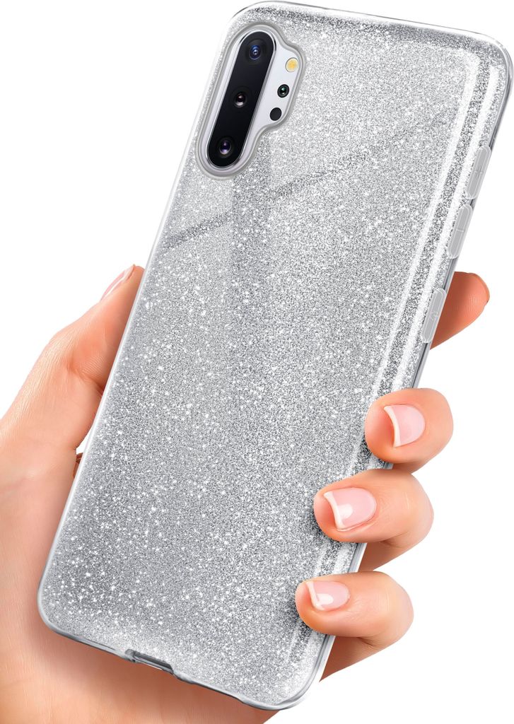 GLITTER-Case für Samsung Note10 Plus (4G/5G), Farbe:Sparkle - Silver