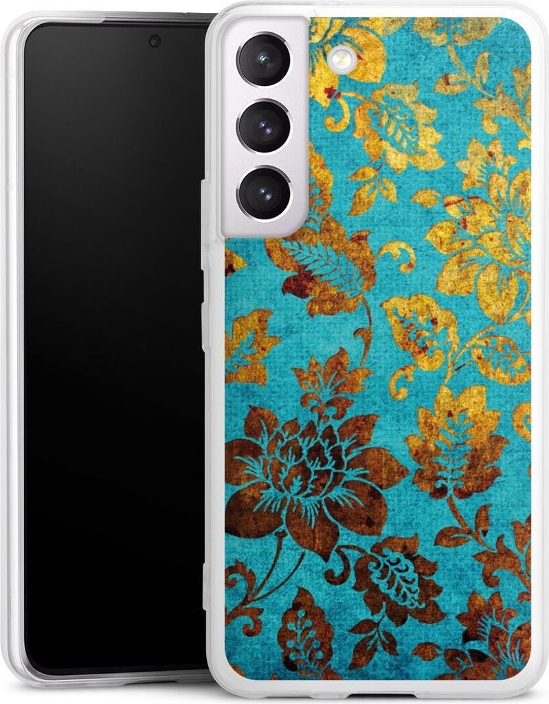 DeinDesign Slim Hülle für Samsung Galaxy S22 Silikon Case Ultra Dünn Handyhülle Blumen Ornamente Vintage